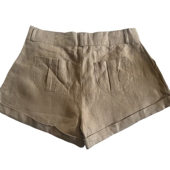 NWT Acacia Women’s Size XL Tan Tea Jude Linen Shorts - Picture 7 of 14